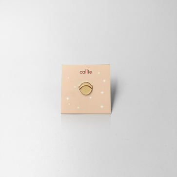 Enamel Pin- Callie Logo in Beige